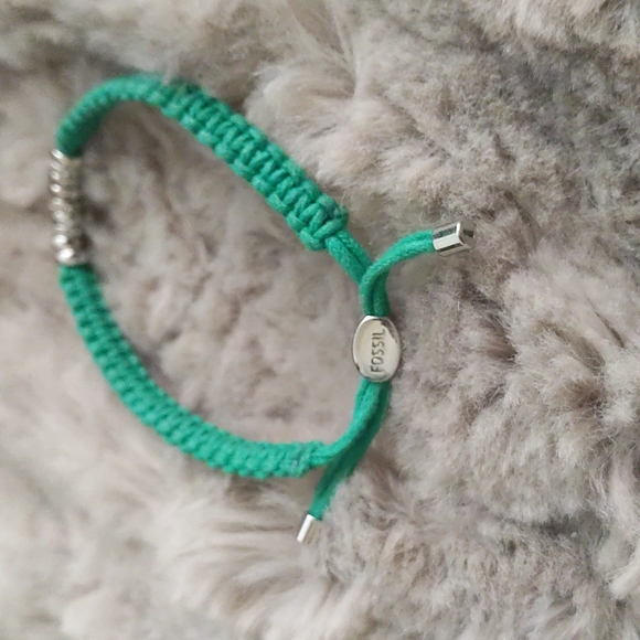 Fossil green braided bracelet - Picture 2 of 4